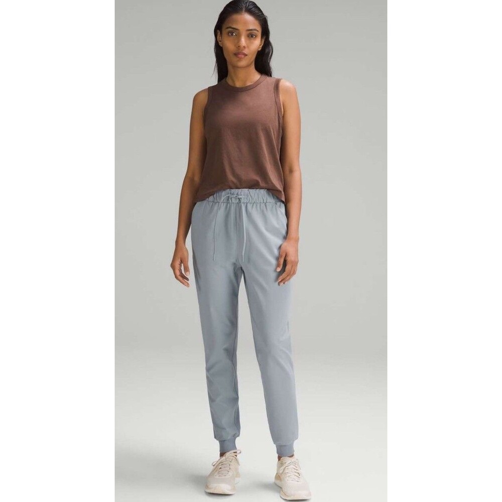 Lululemon Keep Moving Jogger Women’s 14 Gray Nulu Full Length High Rise EUC